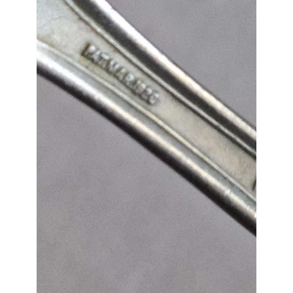 Antique Wm A Rogers‎ Nickel Silver Lettuce Salad Serving Fork Ornate Scroll